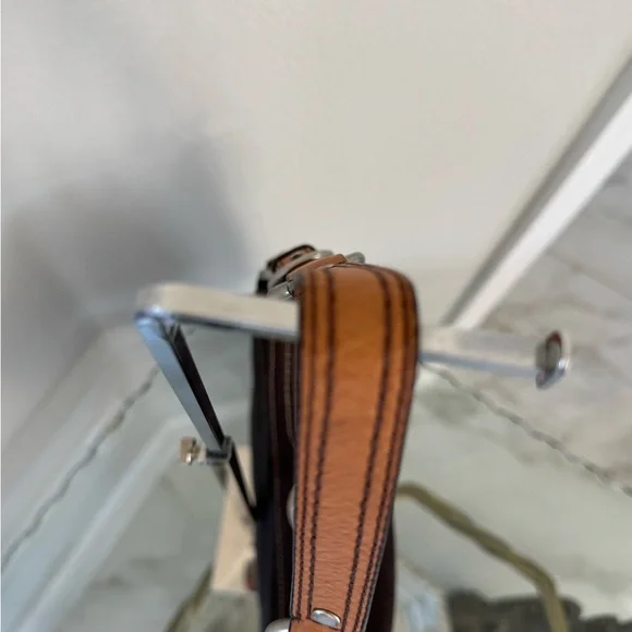 COACH VINTAGE Chelsea Brown Pebble Leather Turn Lock Hobo Shoulder Bag NWOT - Picture 6 of 10